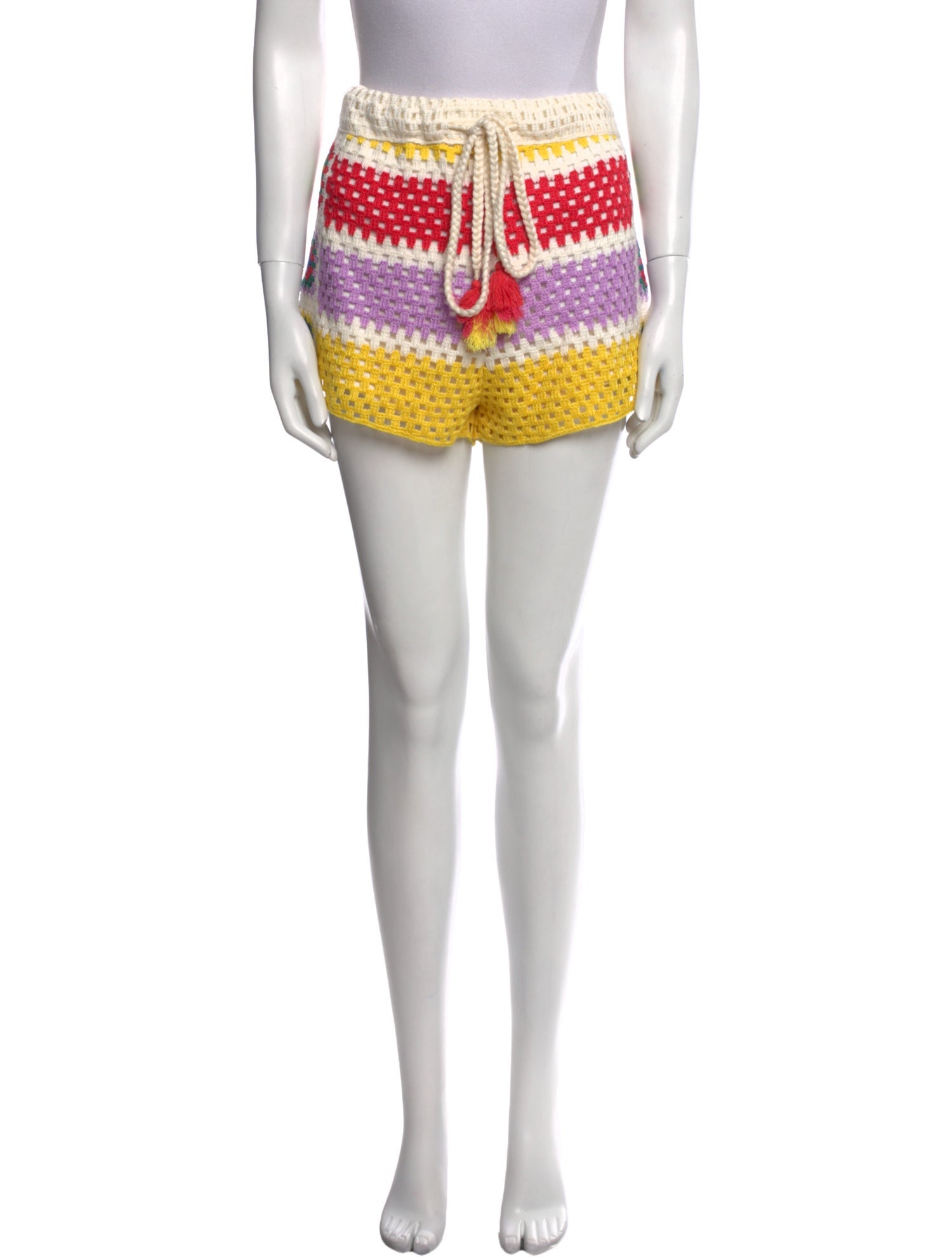 Farm Rio Lace Pattern Mini Shorts