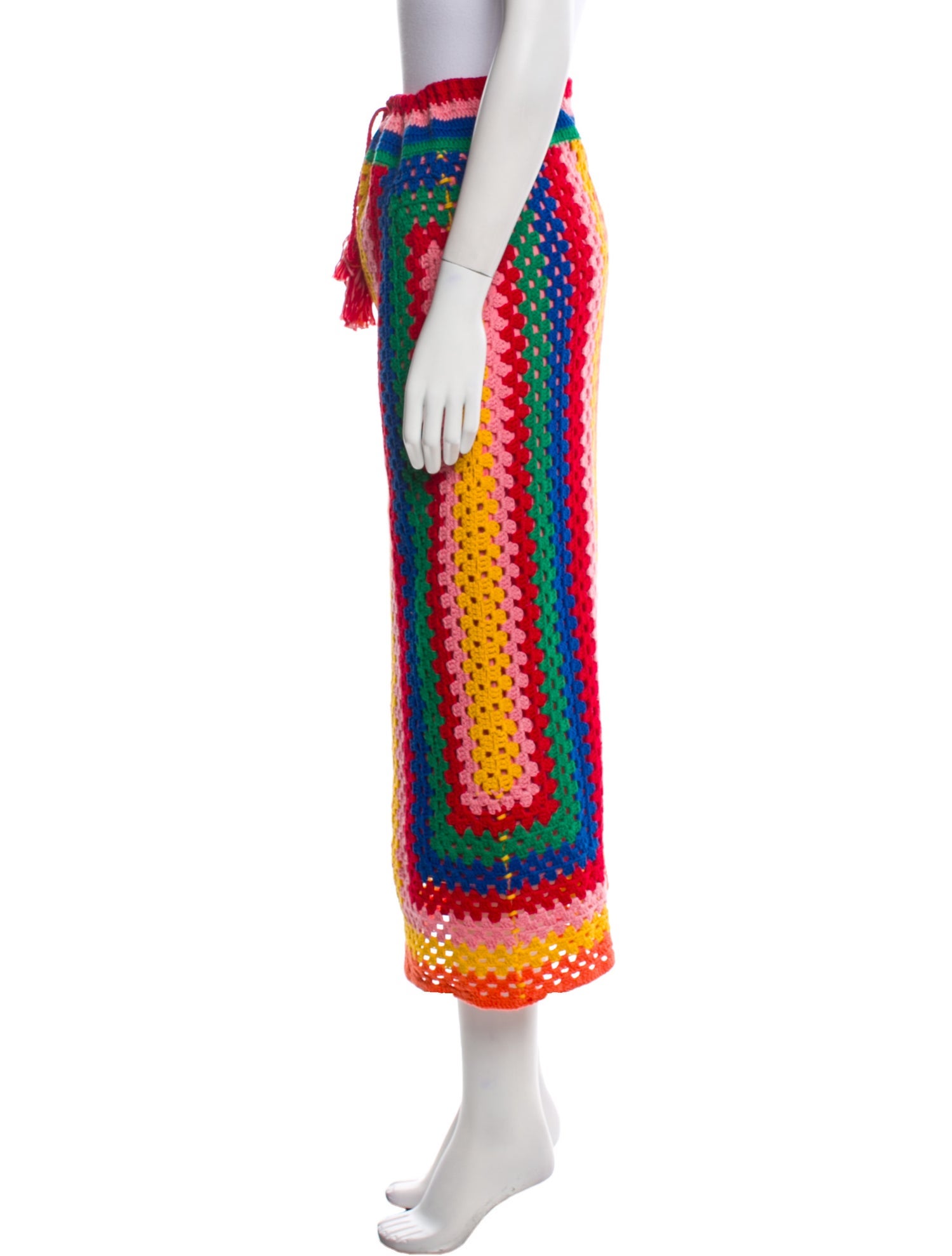 Farm Rio Colorblock Pattern Midi Length Skirt w/ Tags