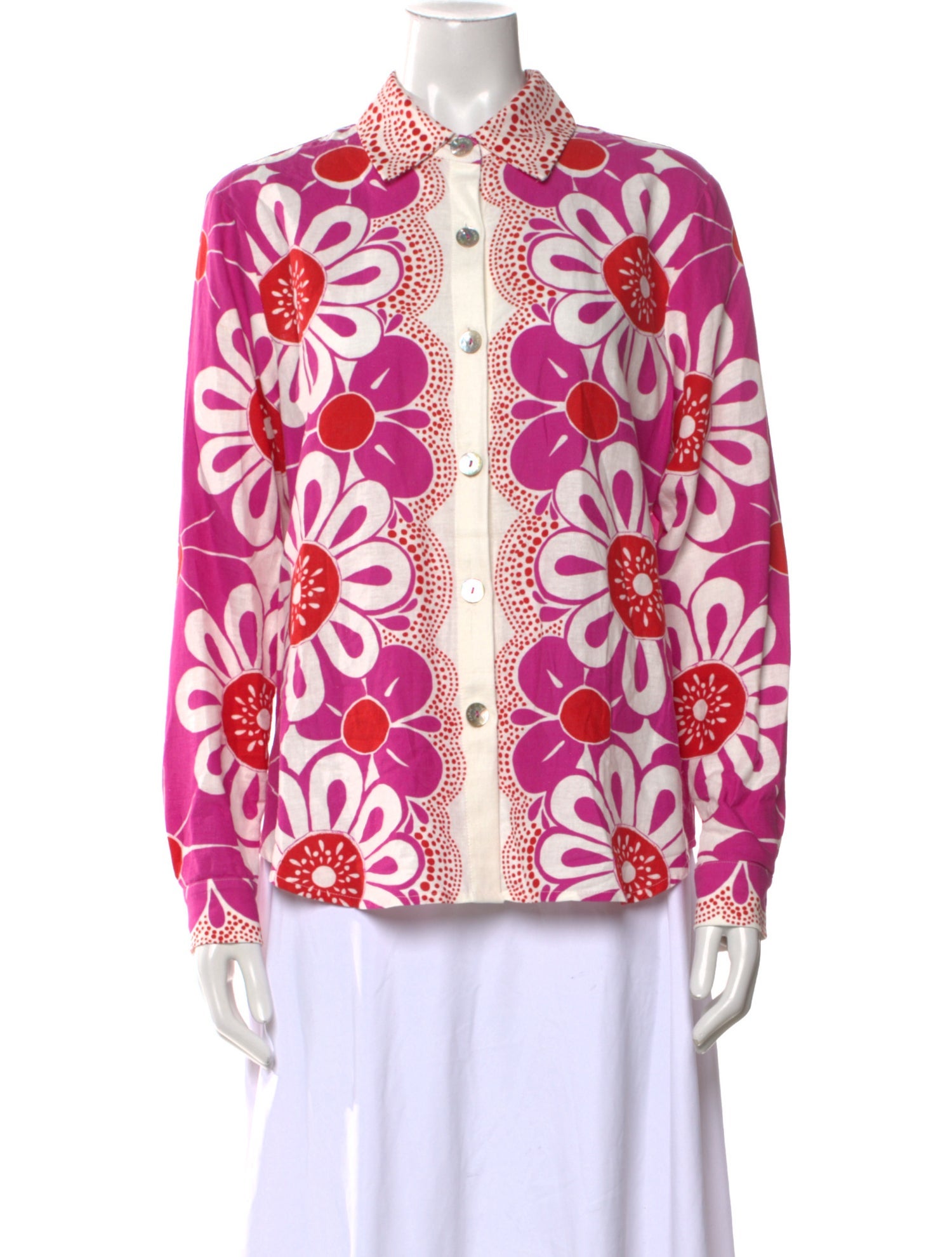 Farm Rio Printed Mock Neck Blouse