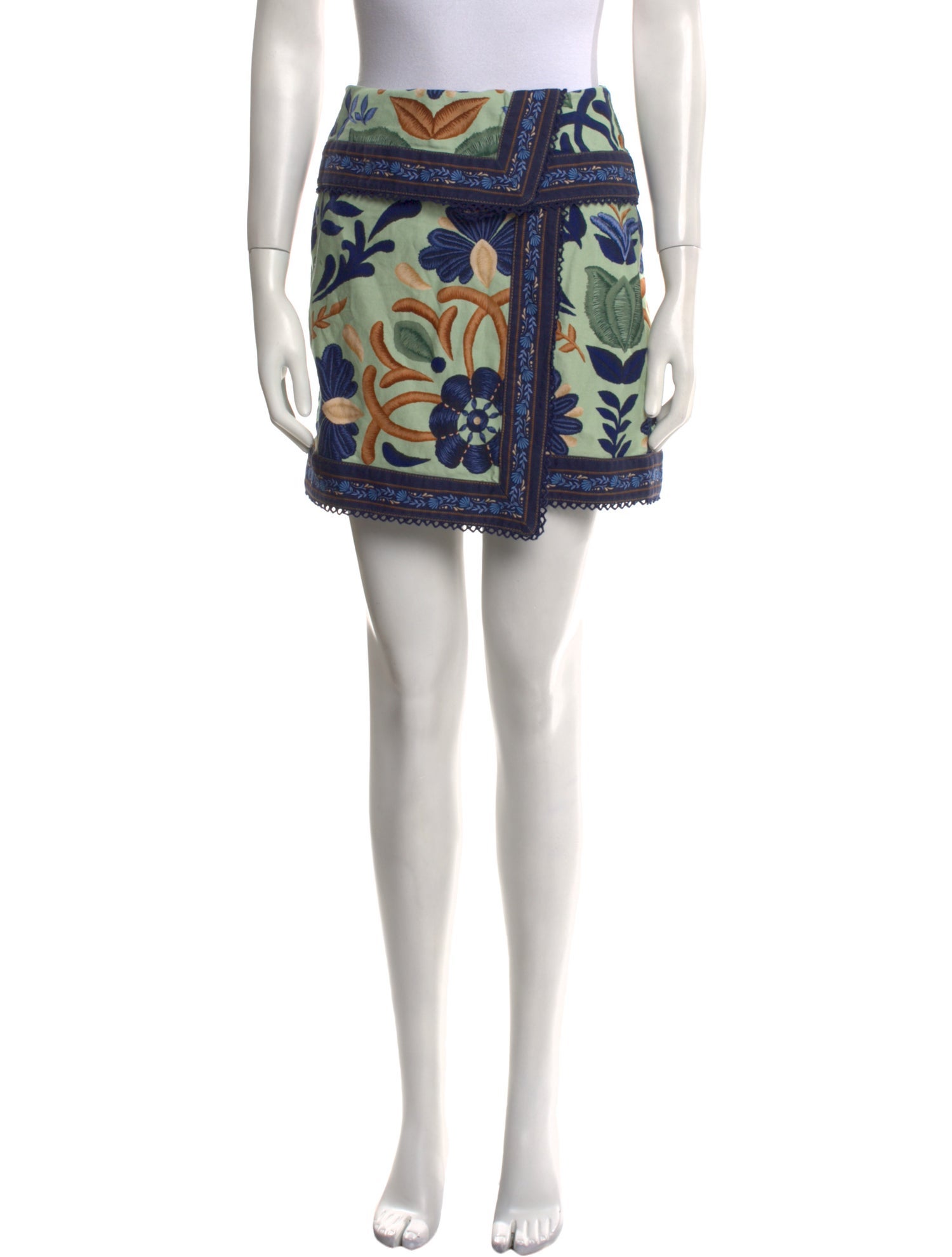 Farm Rio Floral Print Mini Skirt