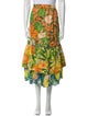 Farm Rio Floral Print Midi Length Skirt