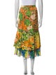Farm Rio Floral Print Midi Length Skirt