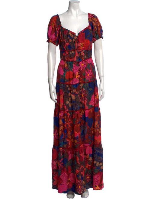 Farm Rio Floral Print Long Dress