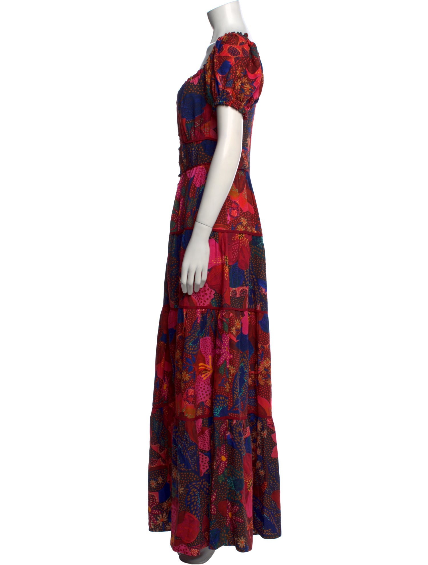 Farm Rio Floral Print Long Dress