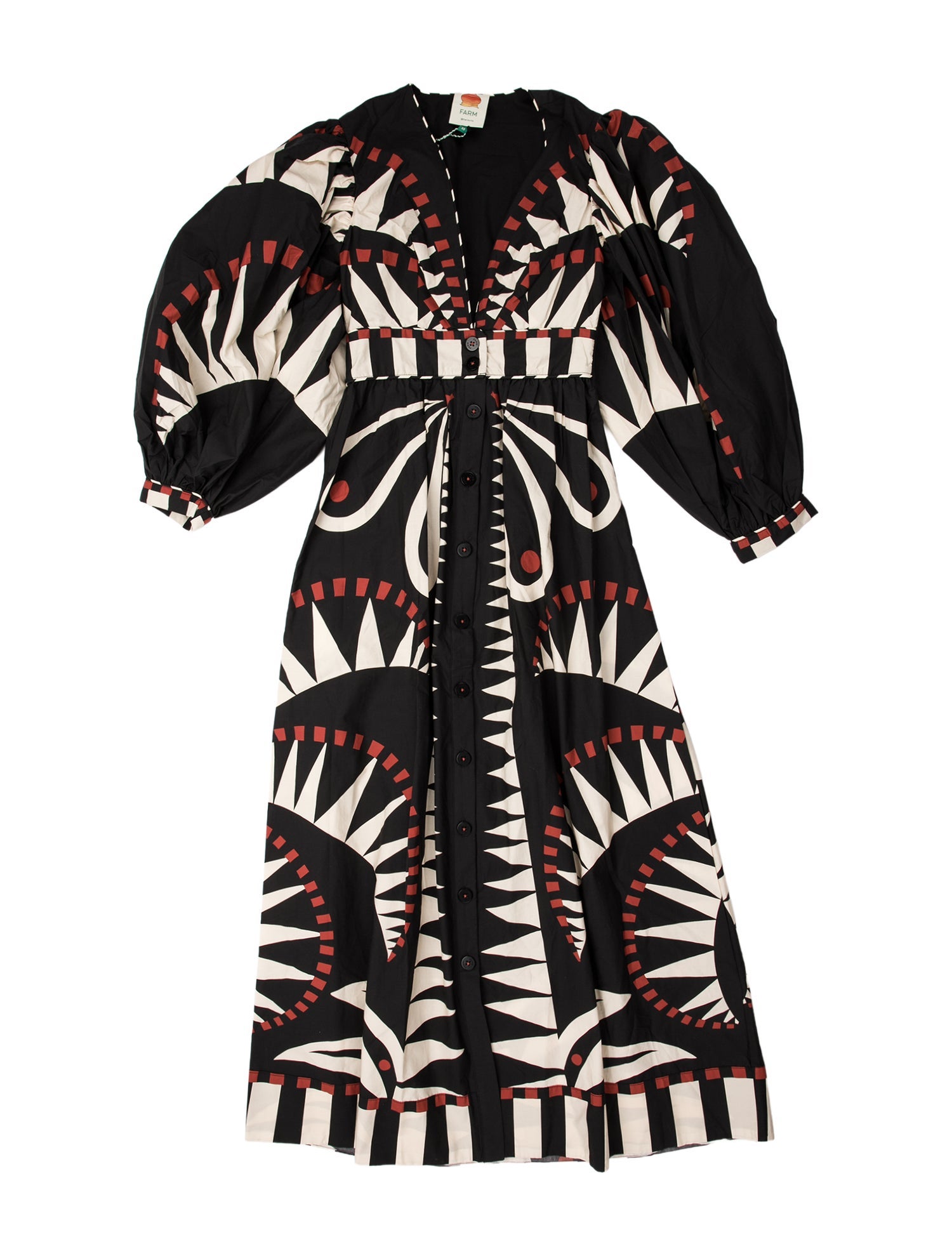 Farm Rio Printed Long Dress w/ Tags