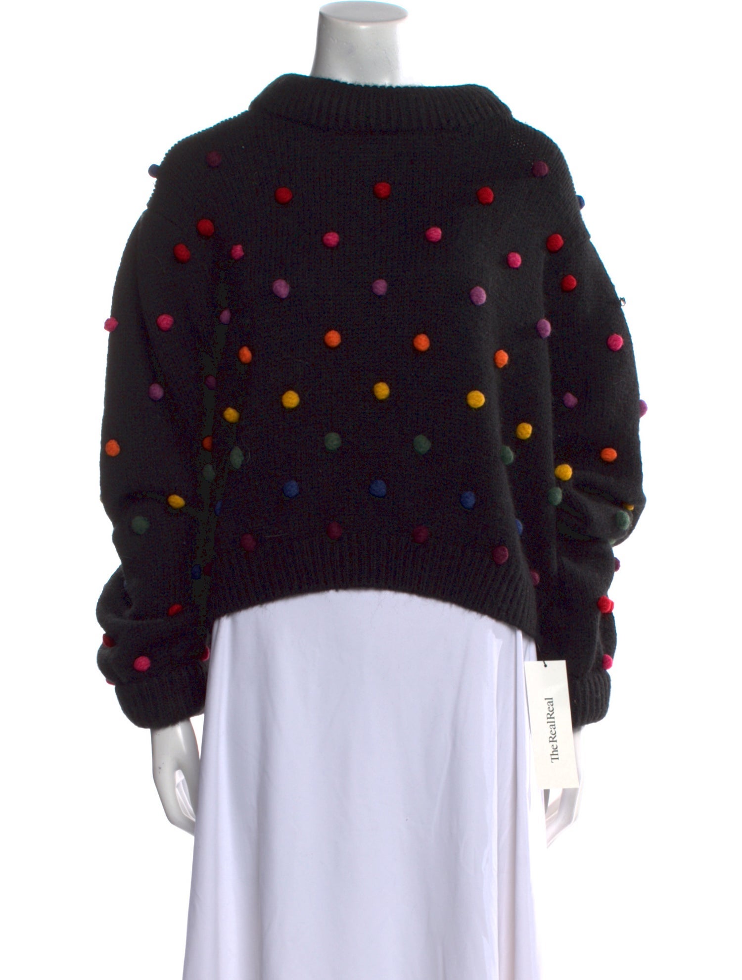 Farm Rio Printed Mock Neck Sweater