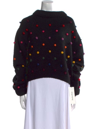 Farm Rio Printed Mock Neck Sweater