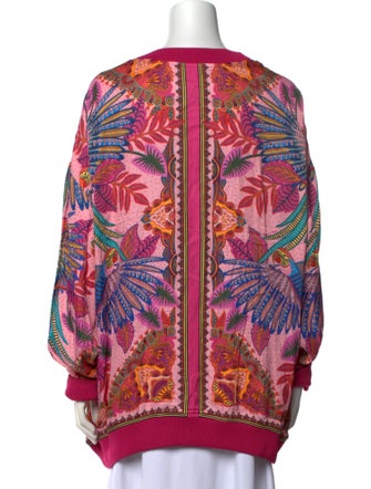 Farm Rio Paisley Print V-Neck Tunic