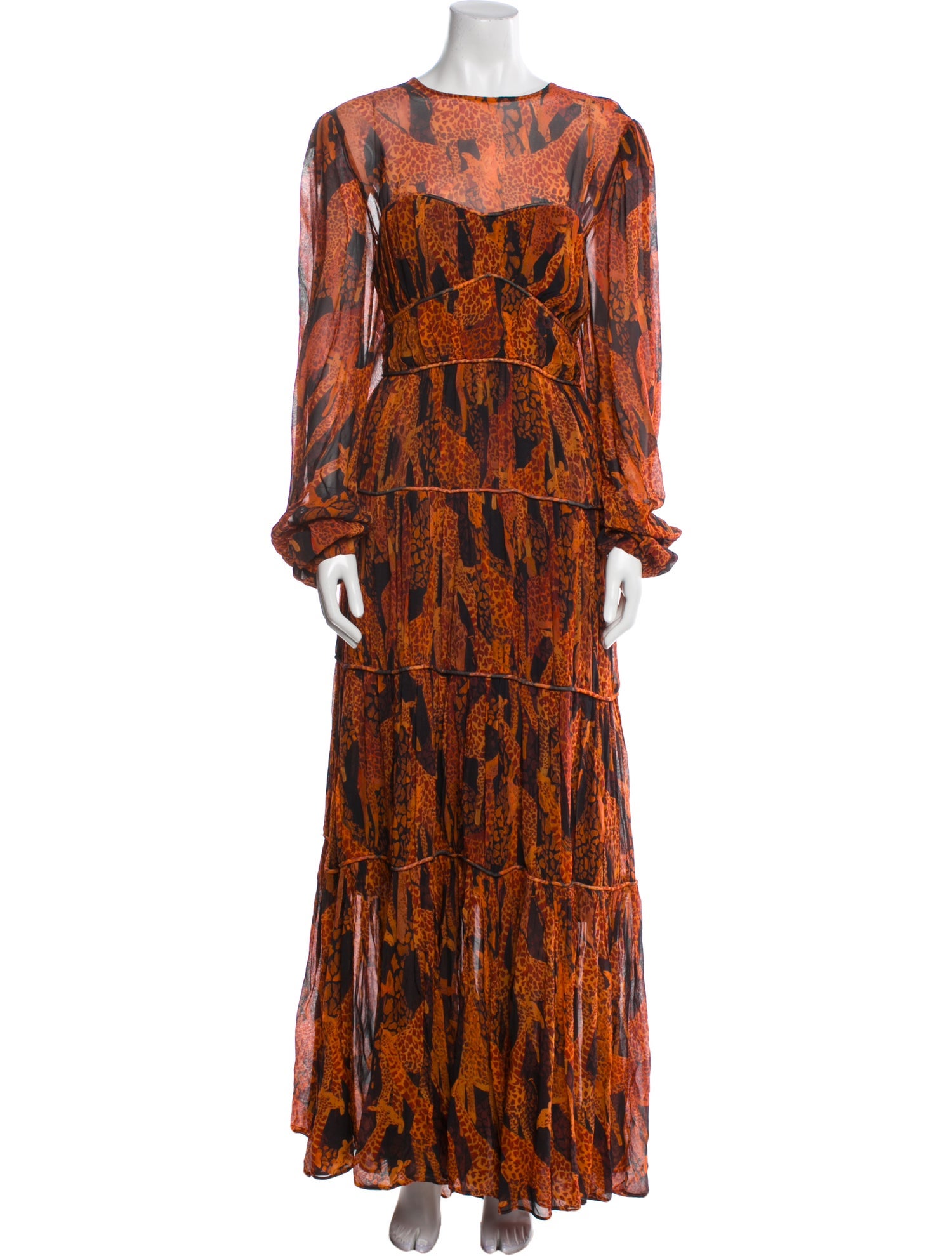 Farm Rio Paisley Print Long Dress