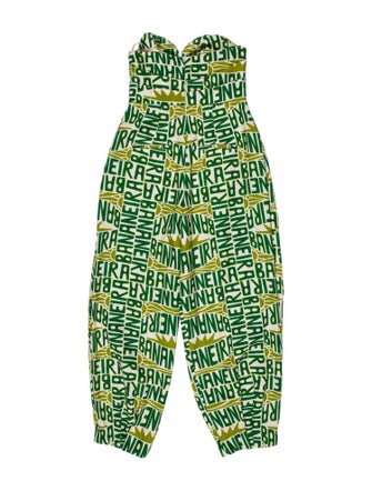 Farm Rio Printed Strapless Jumpsuit