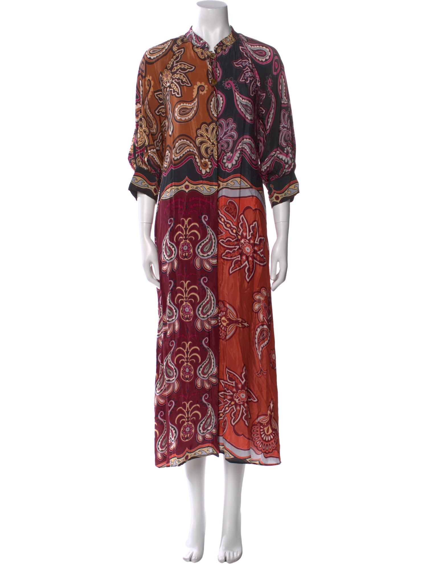 Farm Rio Paisley Print Long Dress