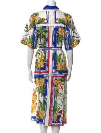 Farm Rio Linen Midi Length Dress