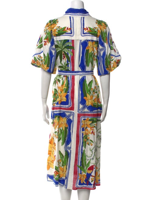 Farm Rio Linen Midi Length Dress