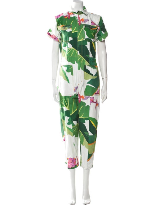 Farm Rio Floral Print Off-The-Shoulder Jumpsuit