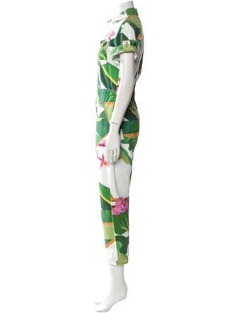 Farm Rio Floral Print Off-The-Shoulder Jumpsuit