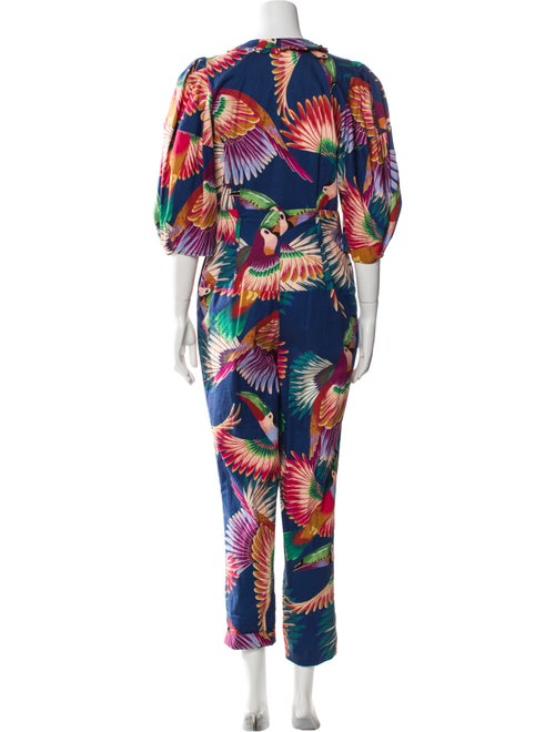 Farm Rio Printed Crew Neck Jumpsuit