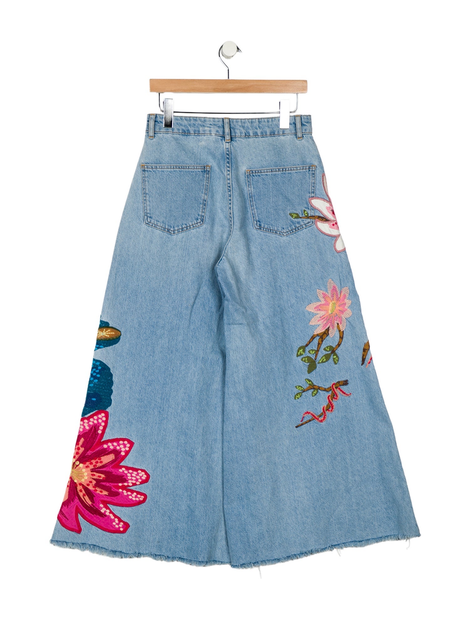 Farm Rio High-Rise Wide Leg Jeans