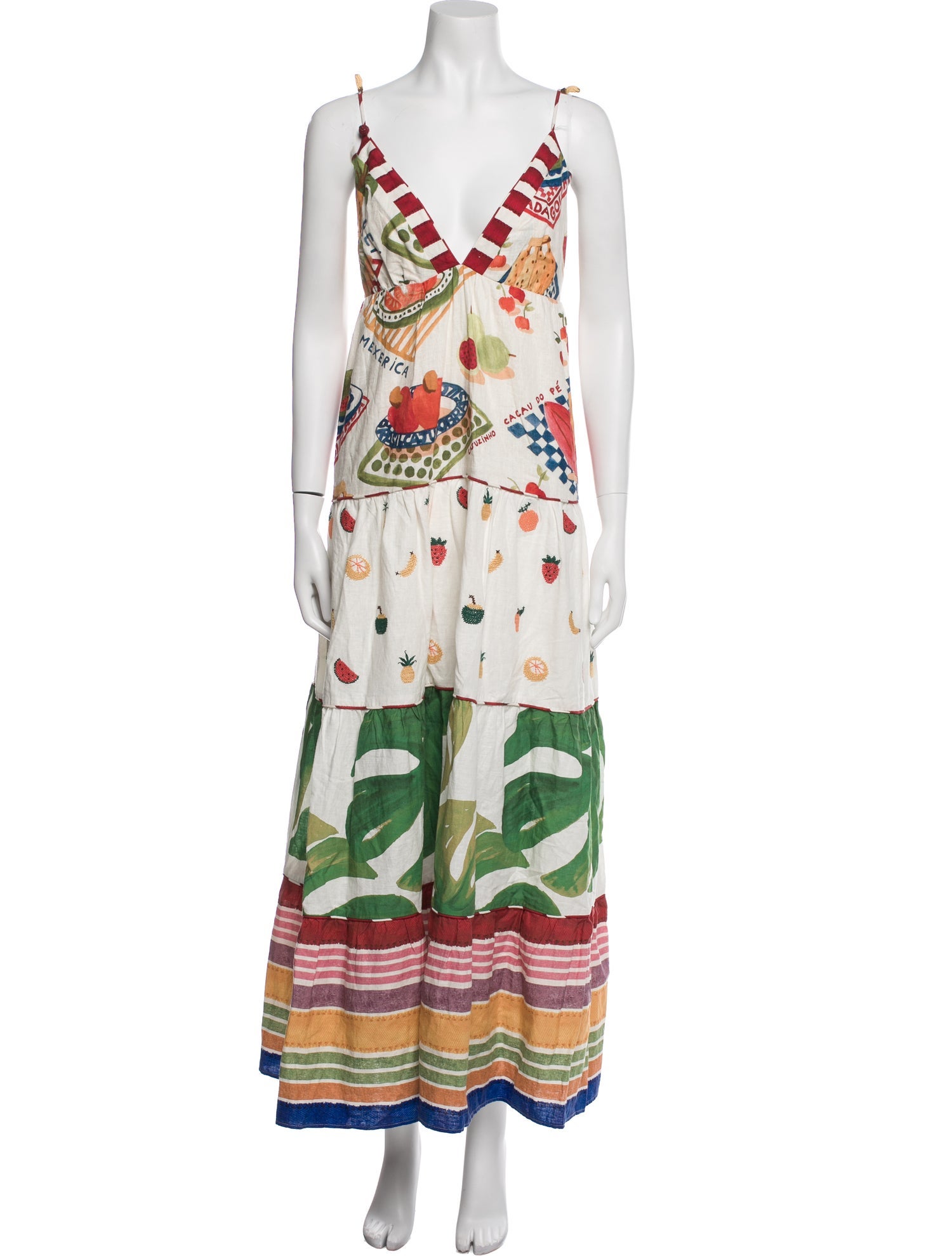 Farm Rio Linen Long Dress w/ Tags