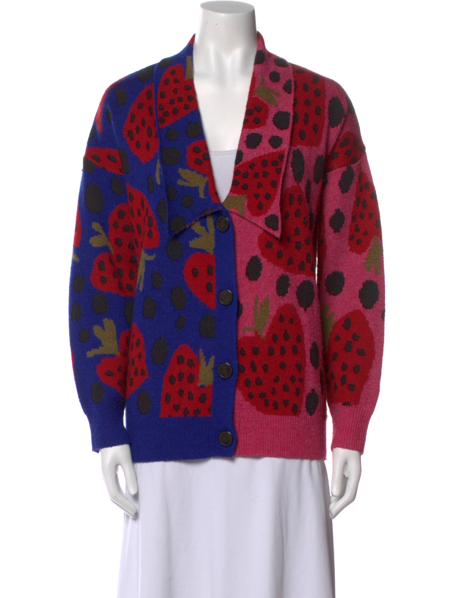 Farm Rio Printed V-Neck Sweater