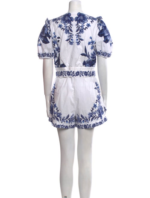 Farm Rio Floral Print V-Neck Romper