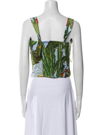 Farm Rio Linen Printed Crop Top