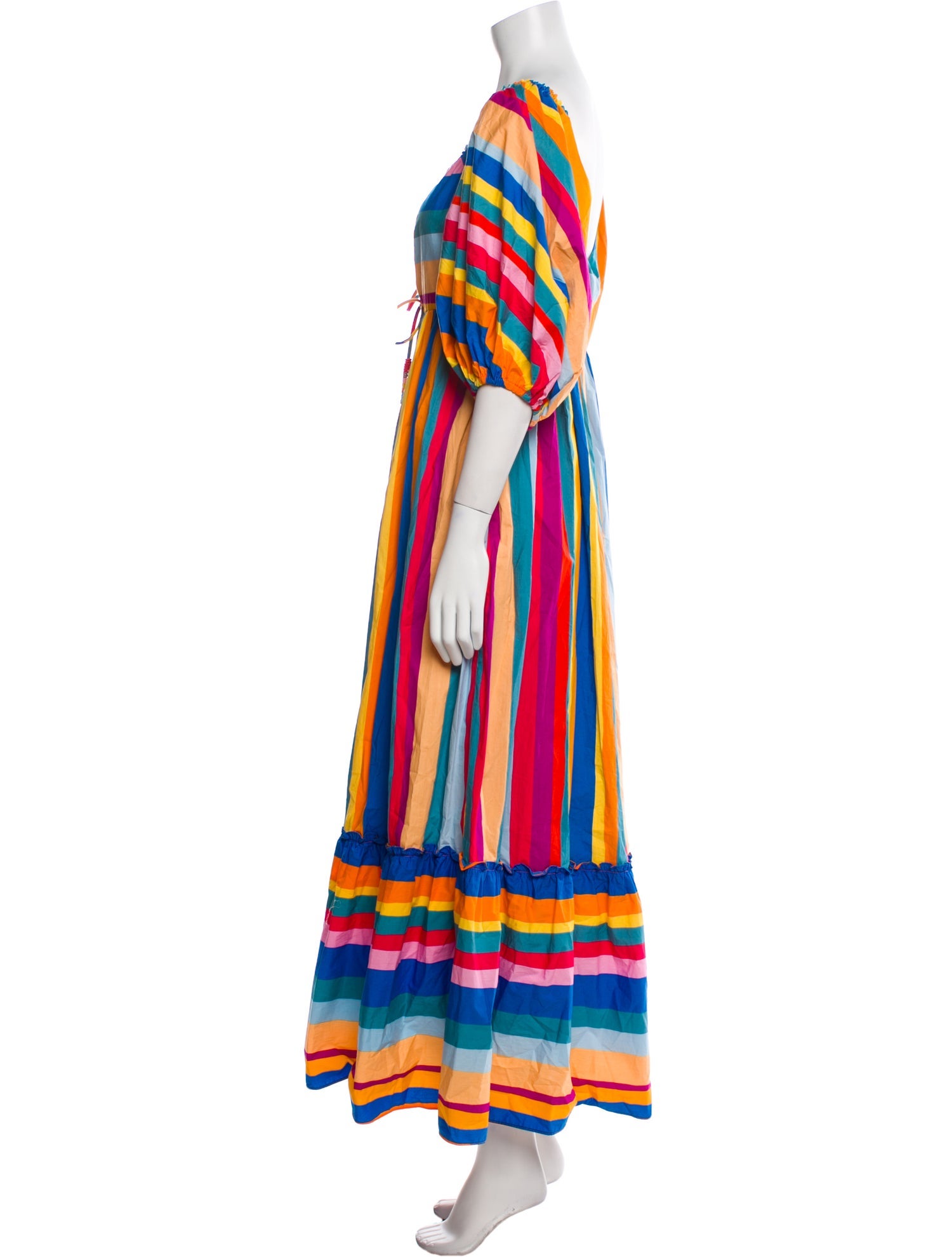 Farm Rio Striped Long Dress w/ Tags