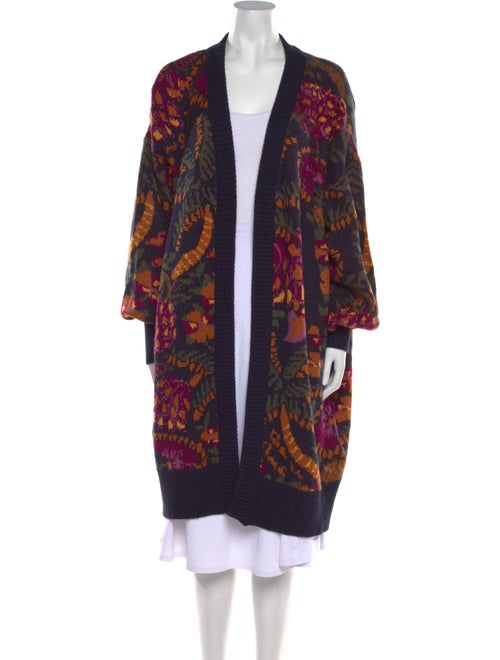 Farm Rio Printed Open Front Sweater