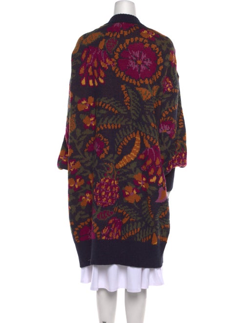 Farm Rio Printed Open Front Sweater