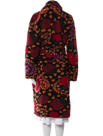 Farm Rio Printed Faux Fur Coat