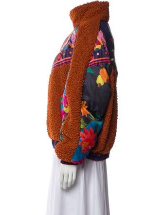 Farm Rio Printed Faux Fur Jacket