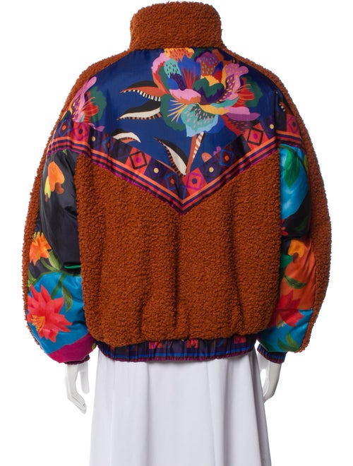 Farm Rio Printed Faux Fur Jacket