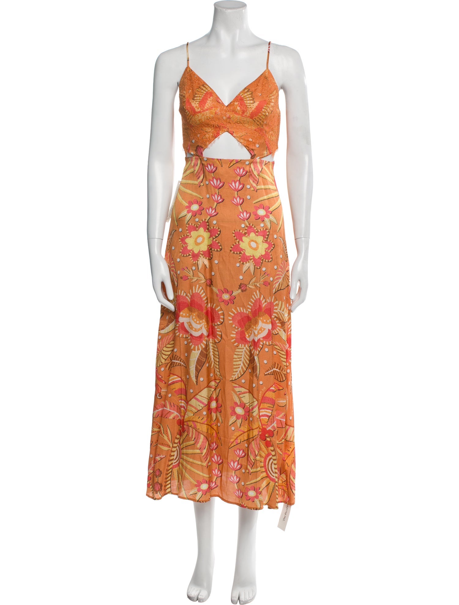 Farm Rio for Anthropologie Floral Print Midi Length Dress w/ Tags