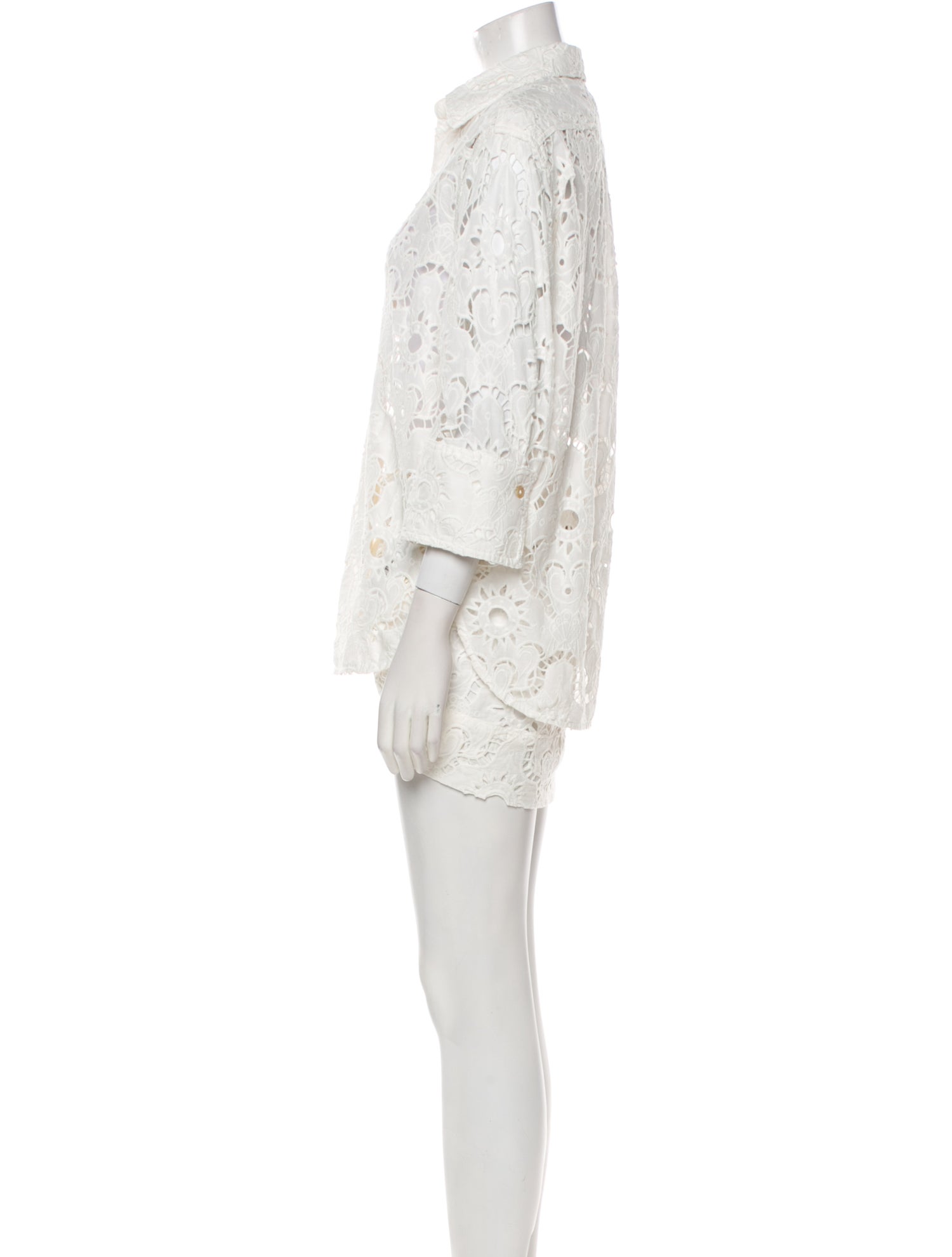 Farm Rio Lace Pattern Embroidered Accent Skirt Set