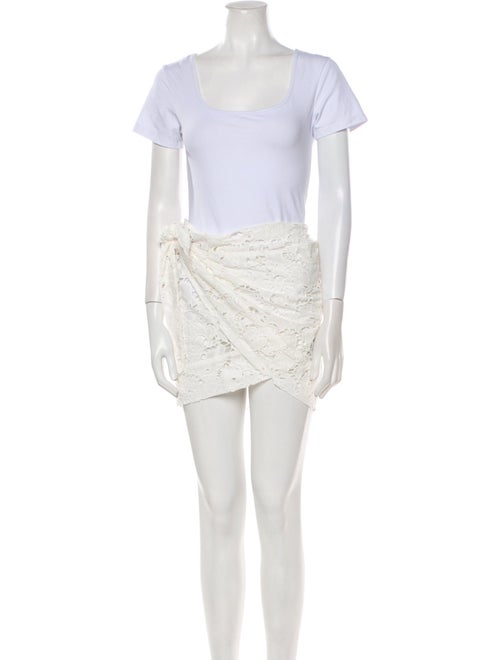 Farm Rio Lace Pattern Embroidered Accent Skirt Set