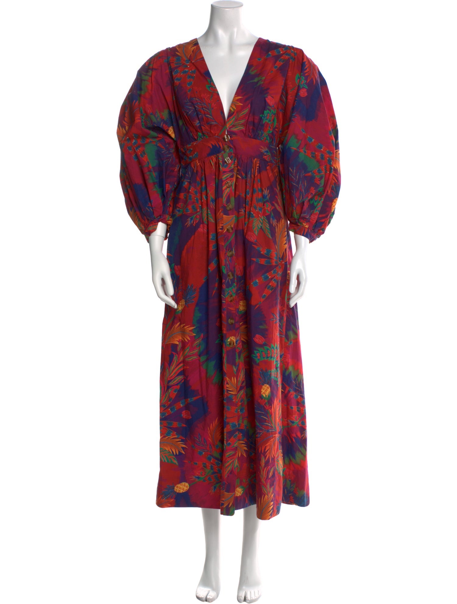 Farm Rio Floral Print Long Dress w/ Tags