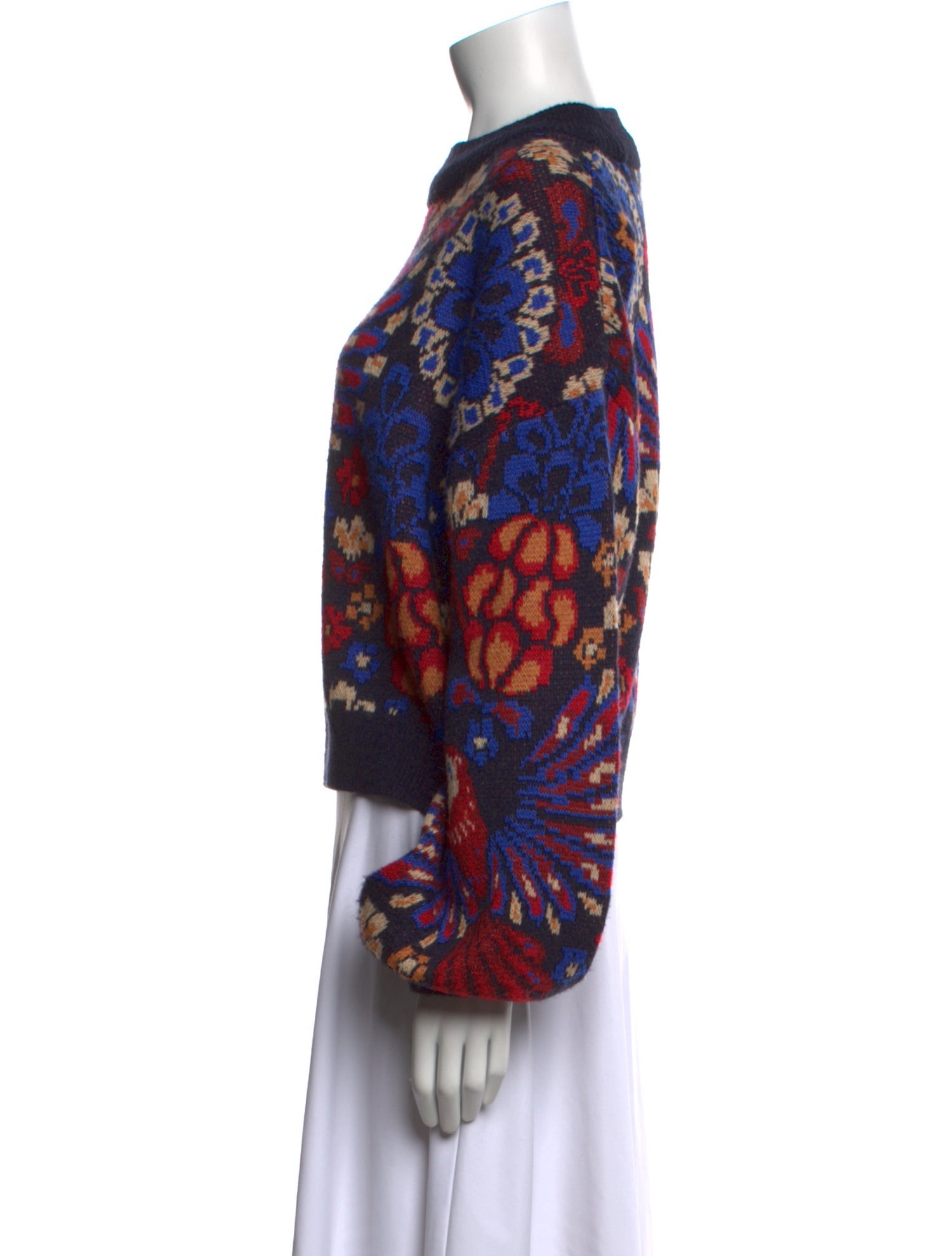 Farm Rio Printed Scoop Neck Sweater