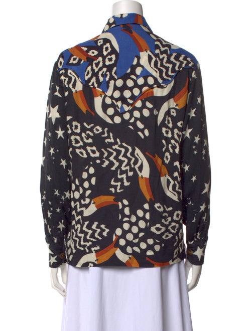 Farm Rio Printed Long Sleeve Button-Up Top