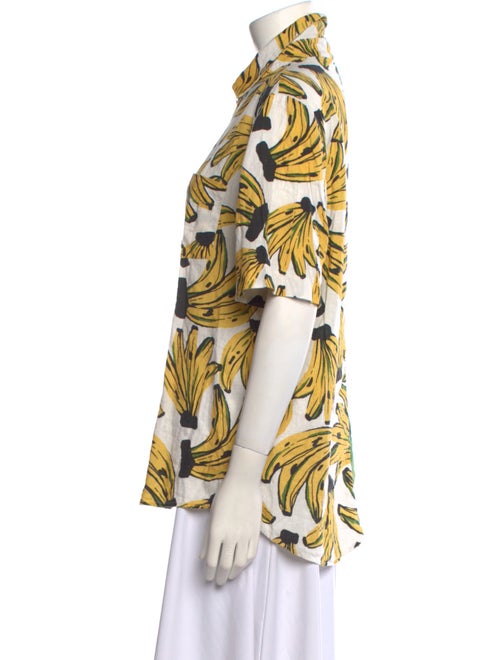 Farm Rio Printed Short Sleeve Button-Up Top