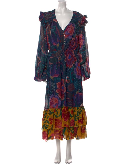 Farm Rio Floral Print Long Dress