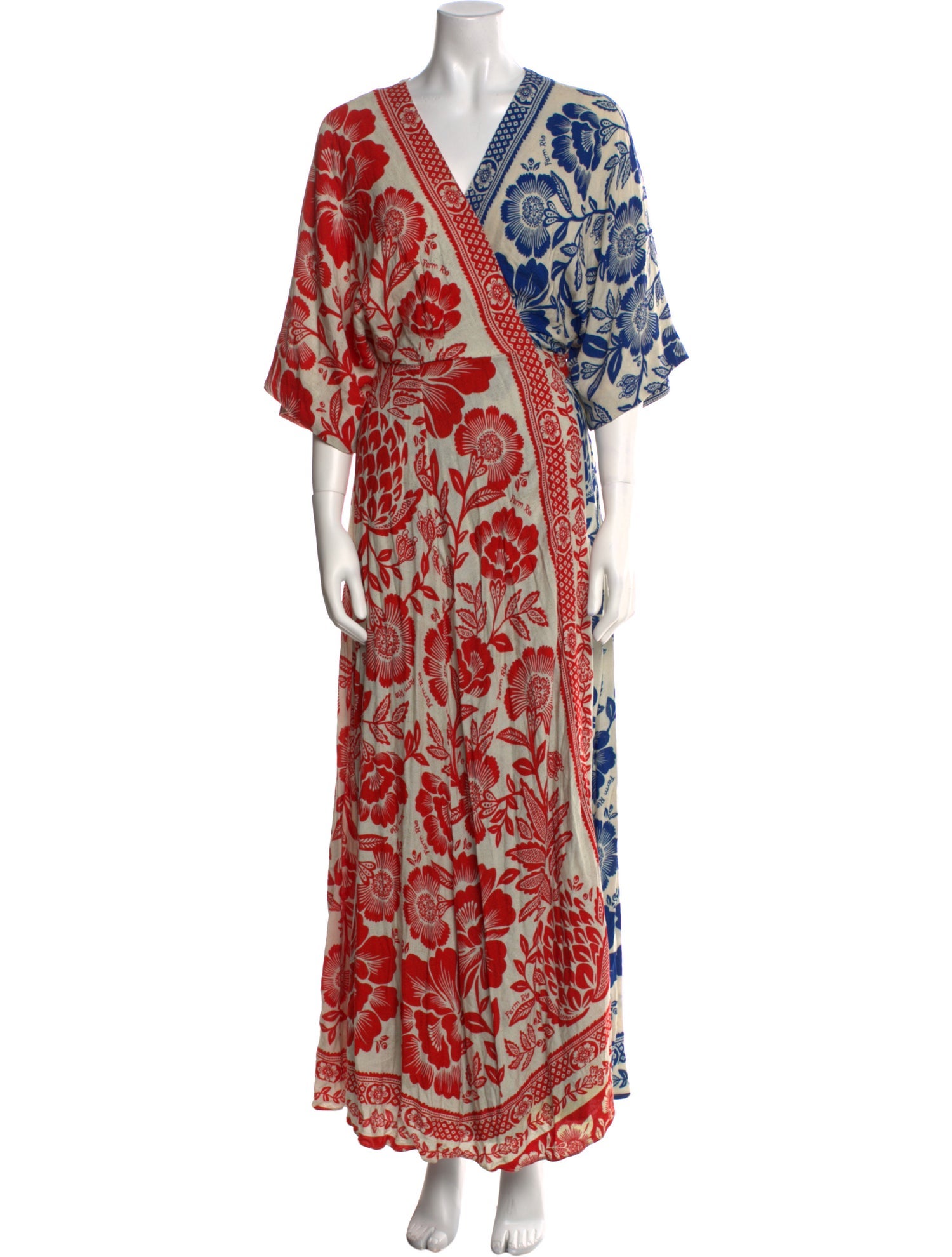 Farm Rio Floral Print Long Dress