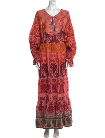 Farm Rio Paisley Print Long Dress