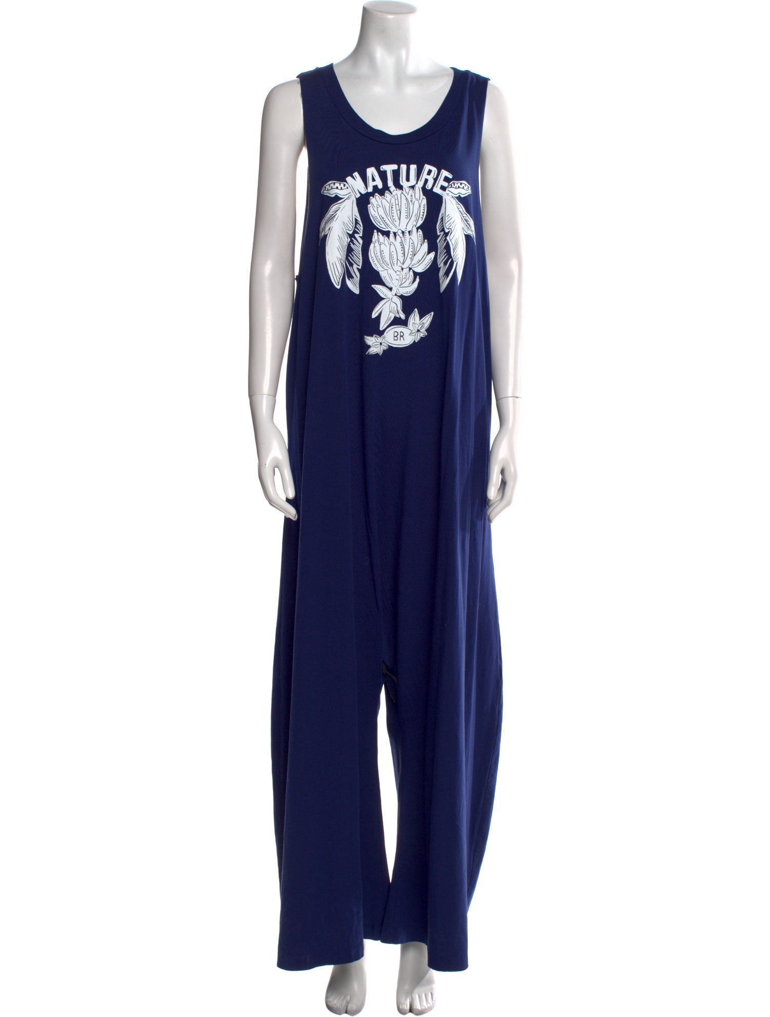 Farm Rio Graphic Print Scoop Neck Jumpsuit