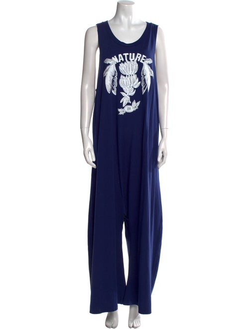 Farm Rio Graphic Print Scoop Neck Jumpsuit