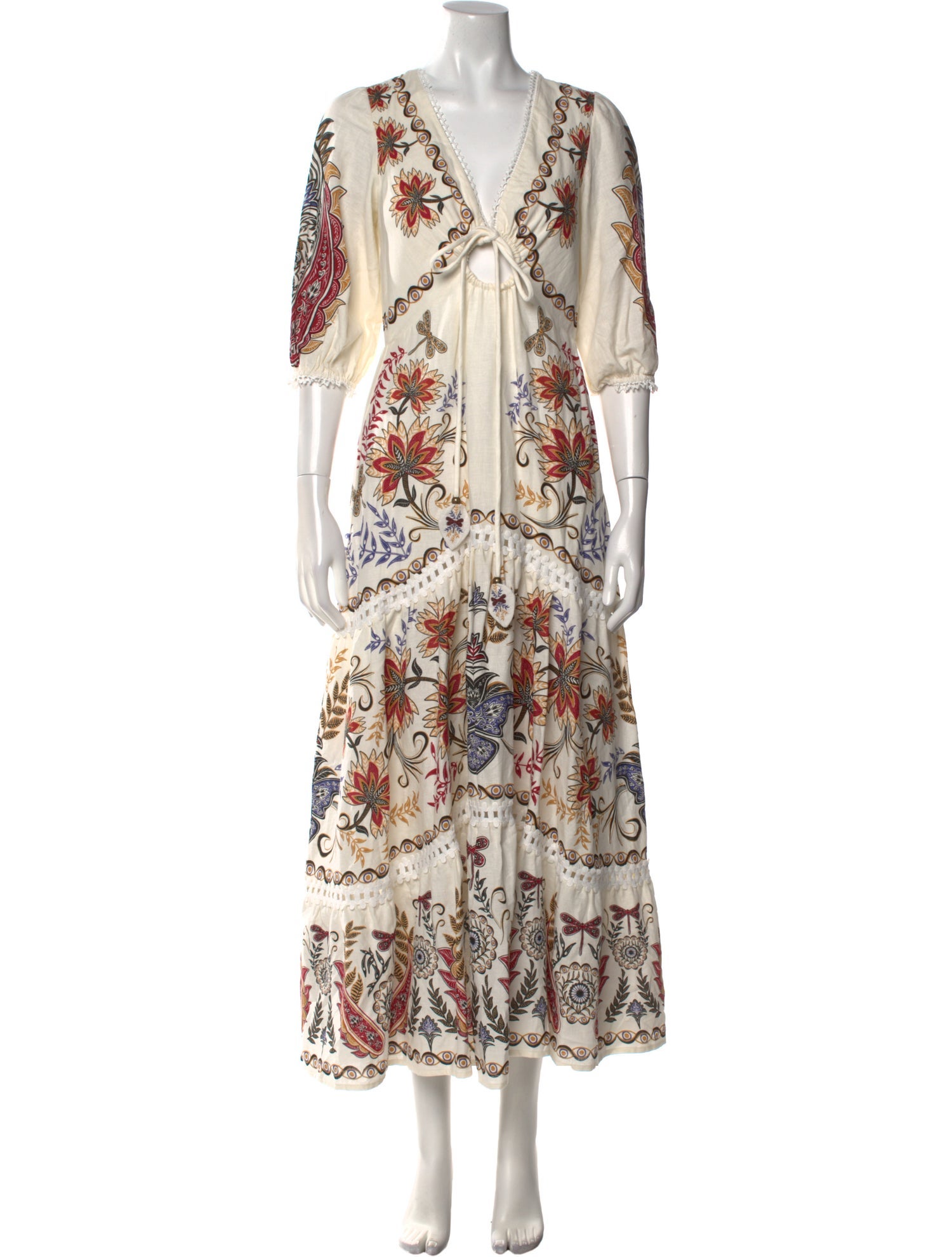 Farm Rio Linen Long Dress w/ Tags