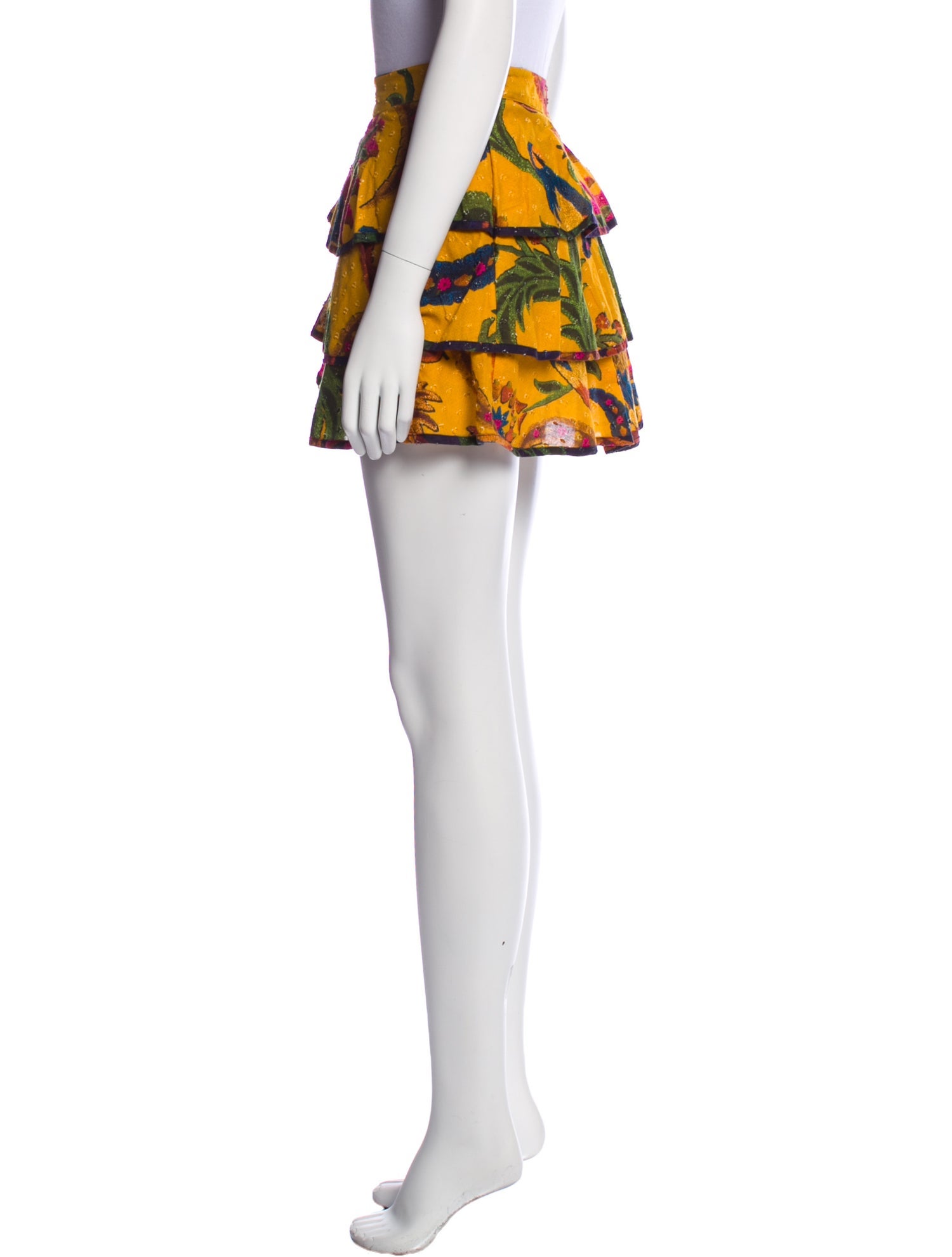 Farm Rio Floral Print Mini Skirt