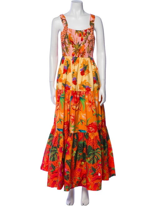 Farm Rio Floral Print Long Dress