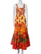 Farm Rio Floral Print Long Dress