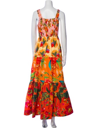 Farm Rio Floral Print Long Dress