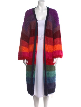 Farm Rio Striped Open Front Sweater