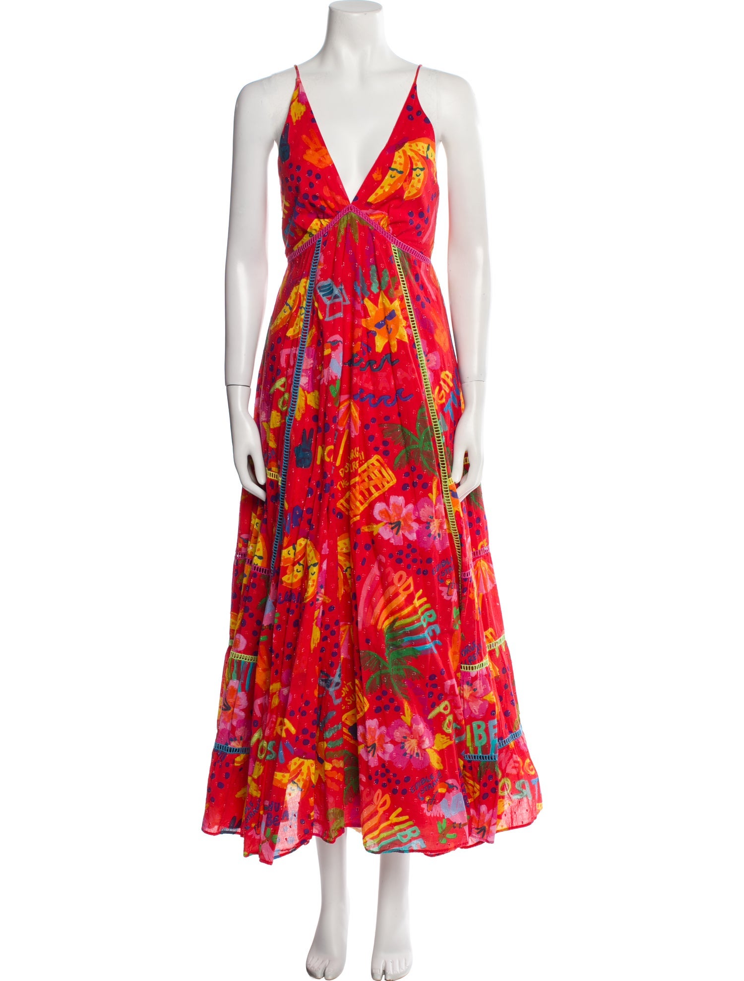 Farm Rio Floral Print Long Dress